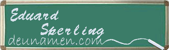 Eduard Sperling Visitenkarte